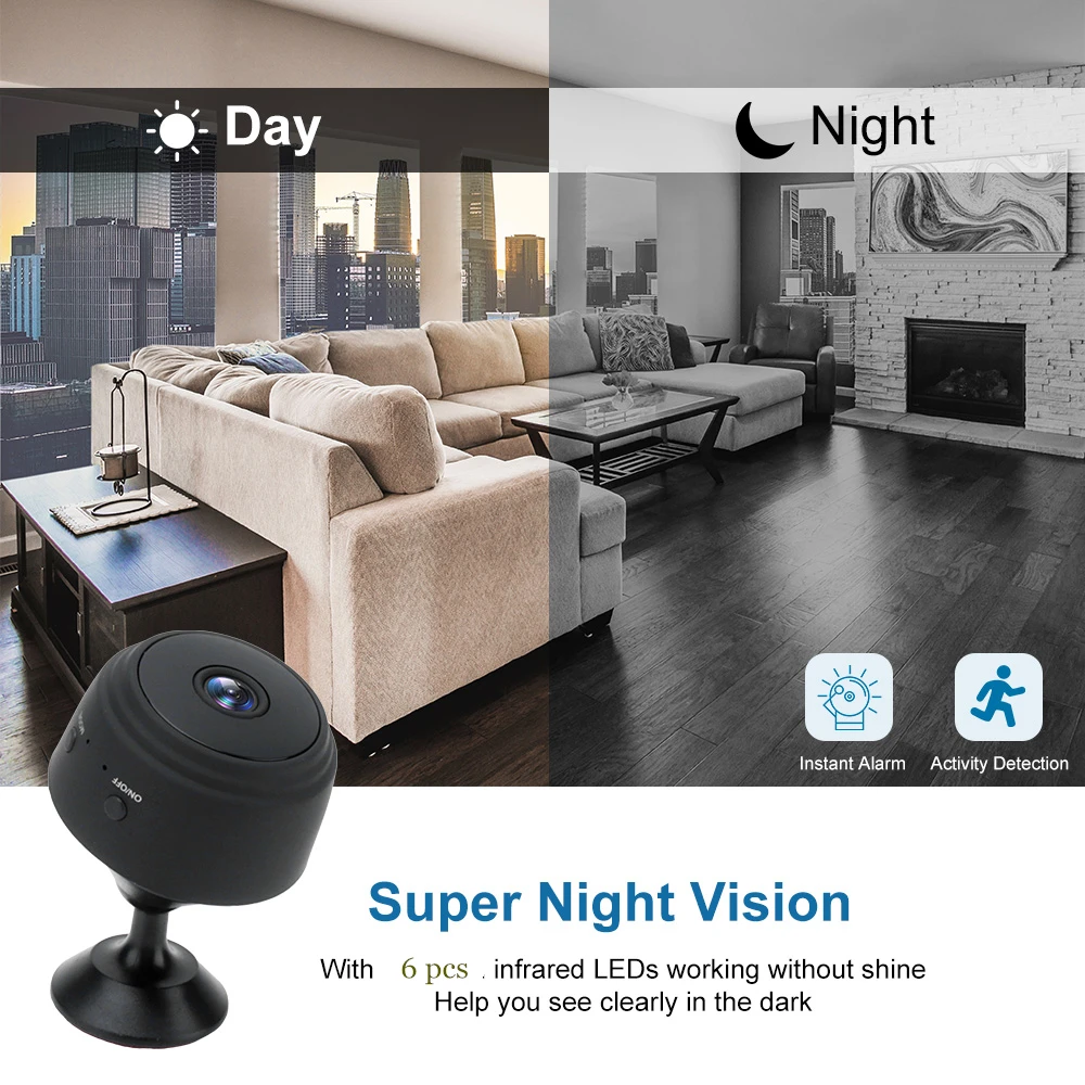  2021 New Hot Selling A9 Mini Wireless Camera 2.4ghz Wifi 1080p Home Security-camera Night Vision Remote Motion