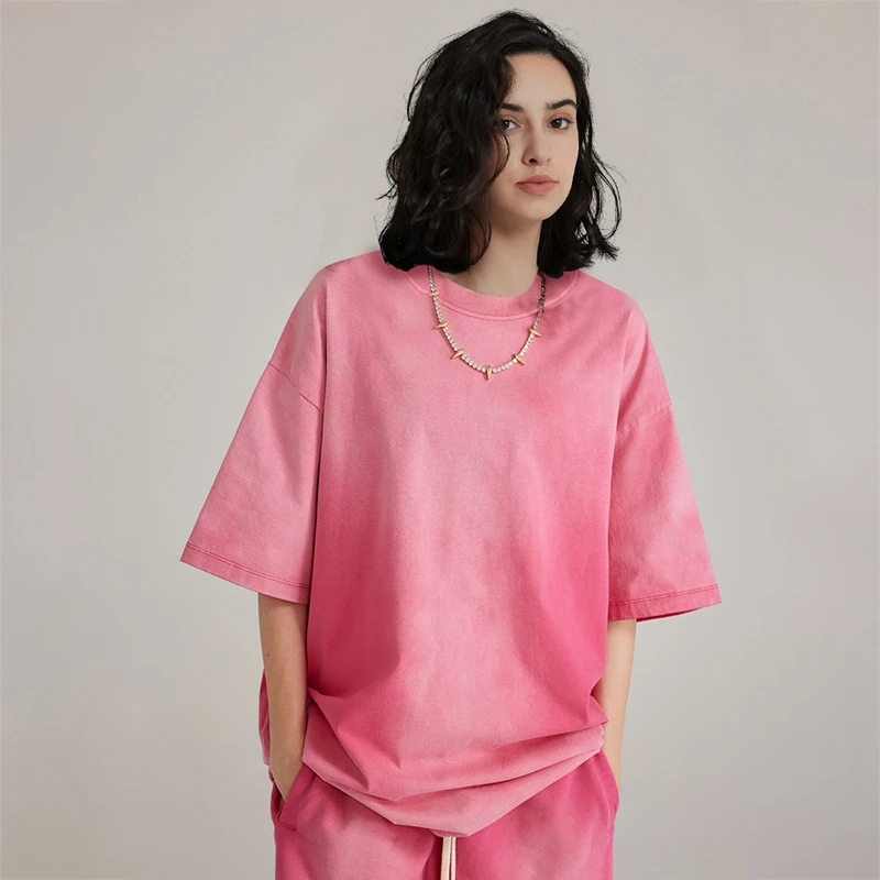 Streetwear Manufacturer Heavy Weight 250 300 GSM Sun Dried Faded Wash Faded Vintage T shirt Unisex