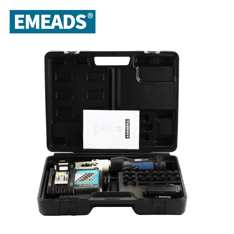 Emeads ES-240 мини батарея Электрический кабельный наконечник провода инструмент для обжима кабеля нержавеющей стали трубы обжимной Китай