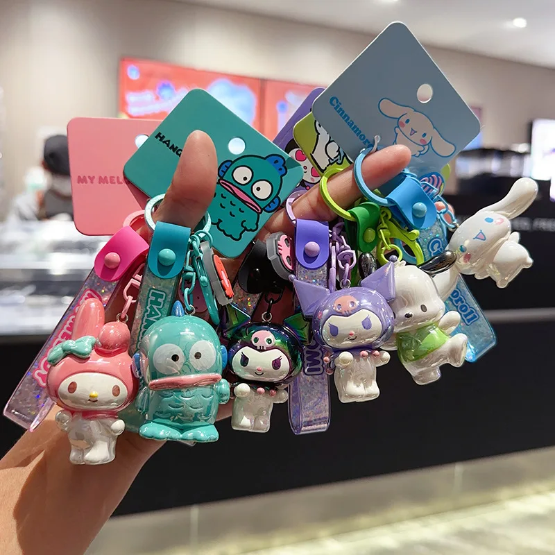 Cute Cartoon Kuromi projection camera Sanrioed Hello Kitty Keychain Women Bag Pendant Key Chain sanrioed wholesale