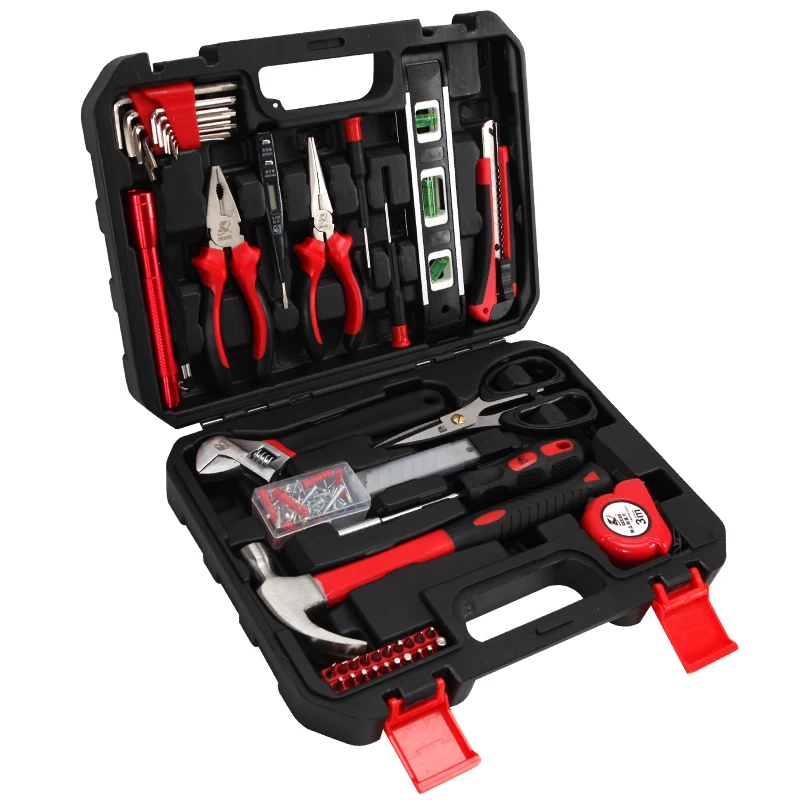 KAFUWELL H13035A набор ручных инструментов для рукоделия бытовых ремонта черная пластиковая коробка Прямая продажа с завода