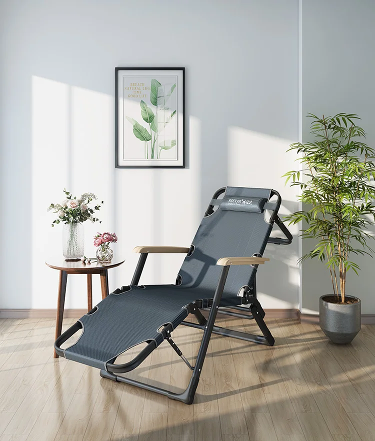 Multi-functional bedroom leisure lightweight metal zero gravity chair for camping lounge chair ottoman outdoor metal chair