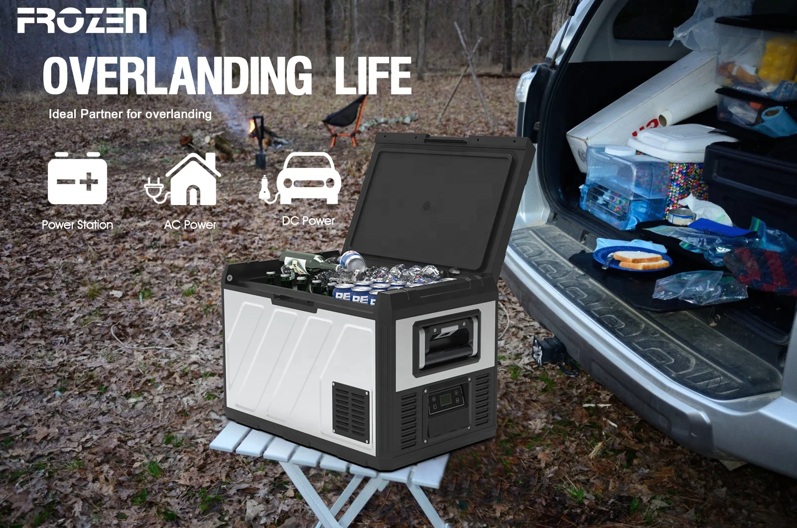 50L 60L 70L 316 Metal Fridge 4X4 4WD Cooler Freezer Car Cooler Fridge Stainless Steel Fridge Metal Refrigerator