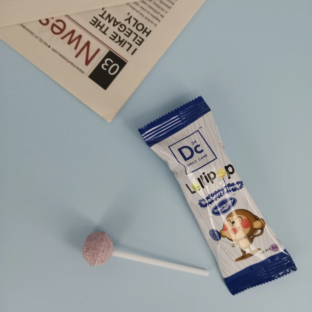 Blueberry lollipops with gluten free, fat free, and totally guilt-free