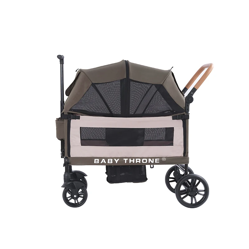 Purorigin Top Fashion Ccollpasible Folding Wagon Outdoor Camping Shopping Pushchair Twins Baby Stroller Wonderfold Wagon