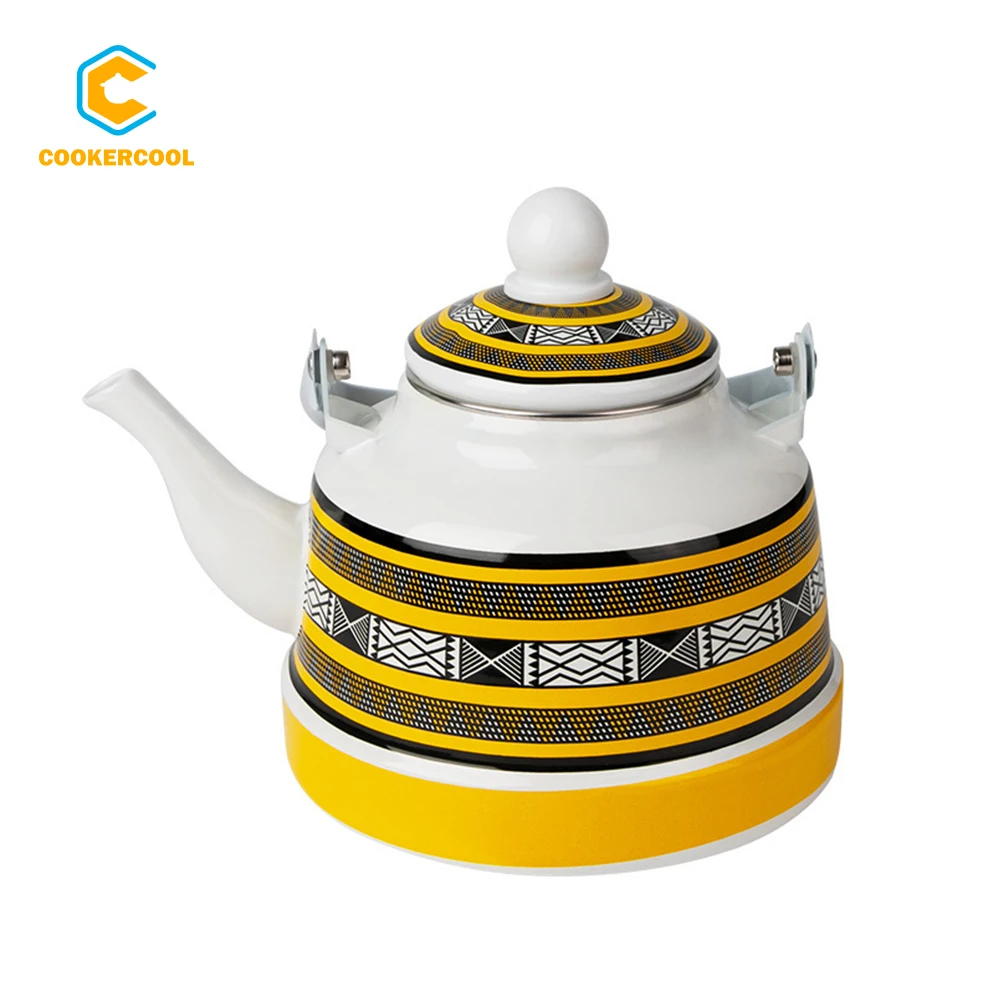 Горячая Распродажа от производителя Cookercool 1 л 7 2 5 чайный чайник с красной эмалью набор