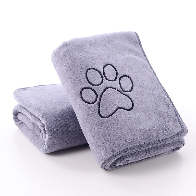 Custom embroidery logo dog towel microfiber super water absorption