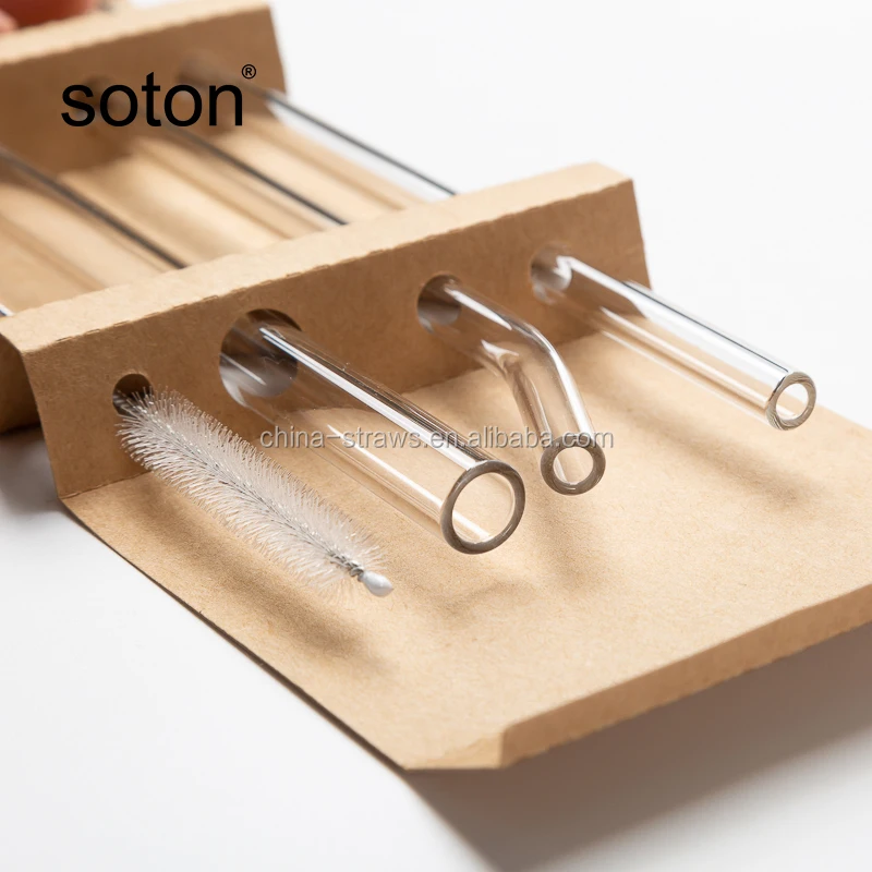 Экологически чистая многоразовая прозрачная стеклянная солома оптом