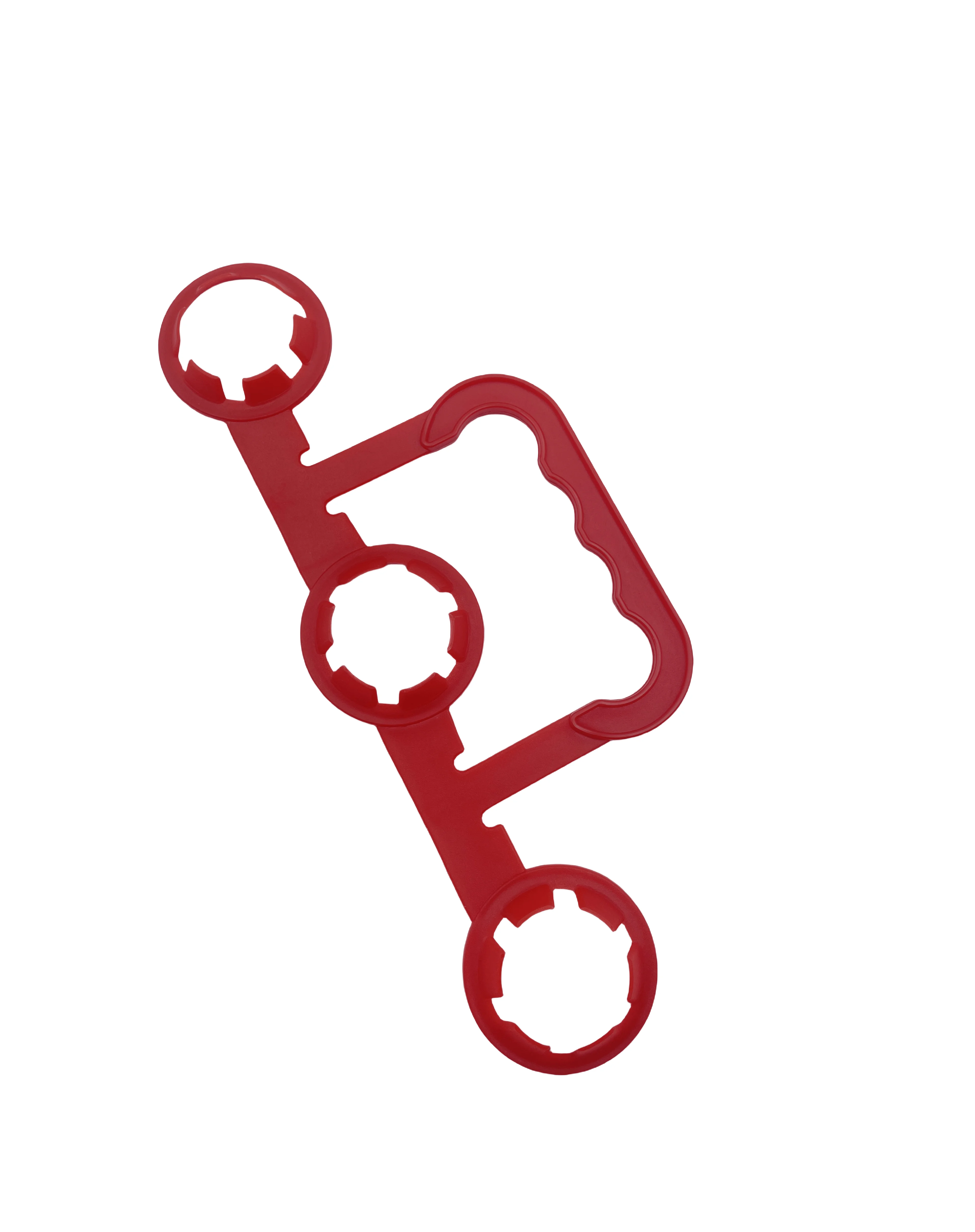 3 pack plastic bottle holder bridged carrying handles for 28mm 36mm bottle neck diameter