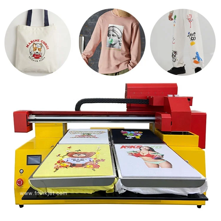 Best and Newest Design DTG Printer Double Printheads 90cm Direct to Garment A1 DTG 6090 T-shirt Printer with Self-Cleaning