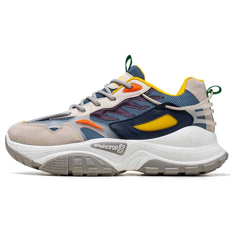 2021 New Arrivals Stylish High Quality Fashion Sports Runners Shoes Reflective Lace Up Breathable Trending Mens Chunky Sneakers