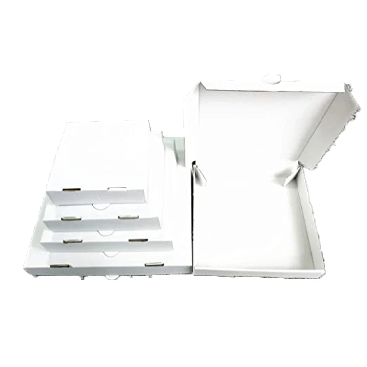 China manufacturer white pizza package carton supplier custom design printed corrugated paper box for cake and pizza