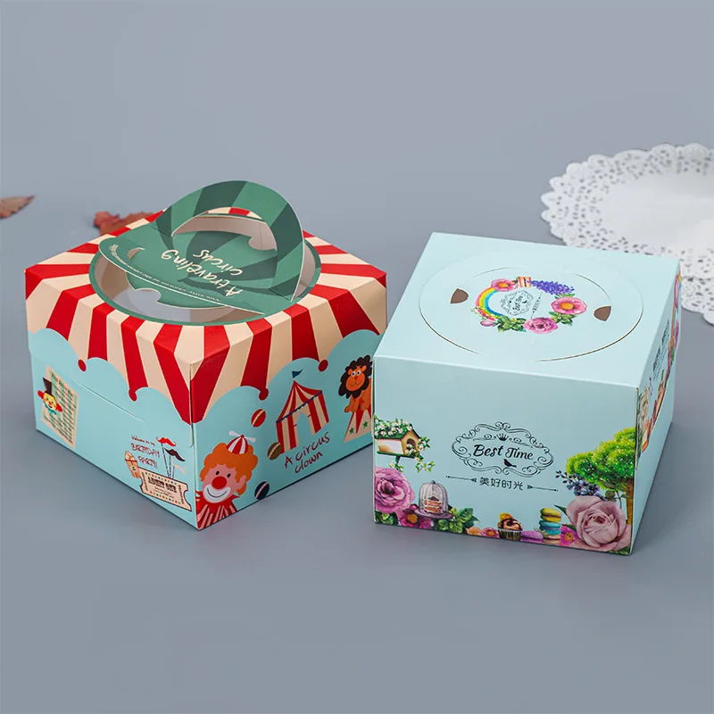 
Custom Handle Craft paper box Gift Paper Packaging Jewelry Round Packing Paper Box 