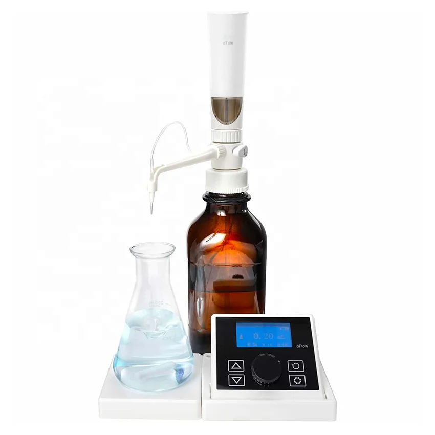 Laboratory Liquid Automatic bottle top dispenser 0.1-99ml dTrite with Magnetic stirrer Electronic digital burette for titration
