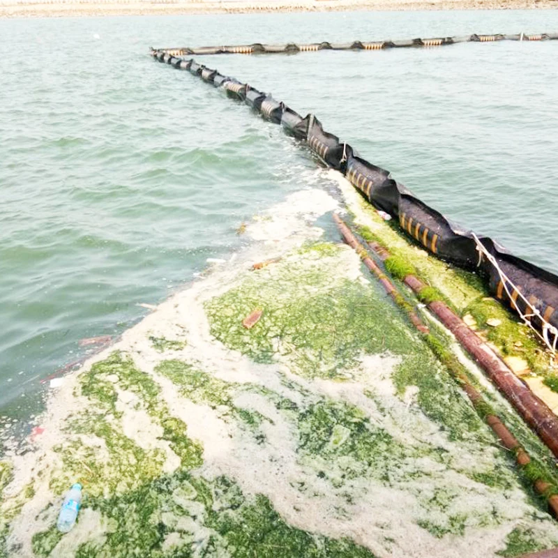 600 H  PVC  Rubber  material solid float  Oil Containment Boom  oil spill fence Barriers  yellow silt  curtain Barriers