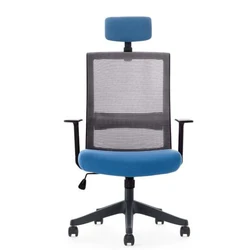 Support OEM ODM Service Adjustable Height Armrest Nylon Base High Back Fabric Office Wheel Chair With Pillow