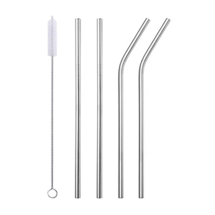 wholesale Food grade 304 reuseable straws stainless steel stainless steel straw for straight tumbler