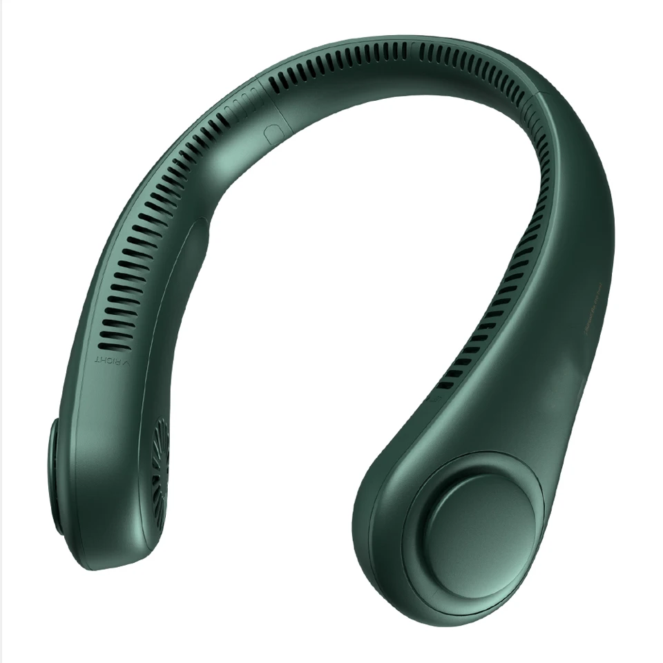 
2021 Portable USB Neck Fan Rechargeable Bladeless Leafless Hanging Neck Fan for Sports Travel Office 