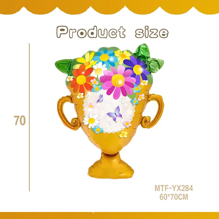 New Arrival Aluminum Mylar Ballons Globos Helium Foil Decorations Balloon Flower Shape Balloon Stand