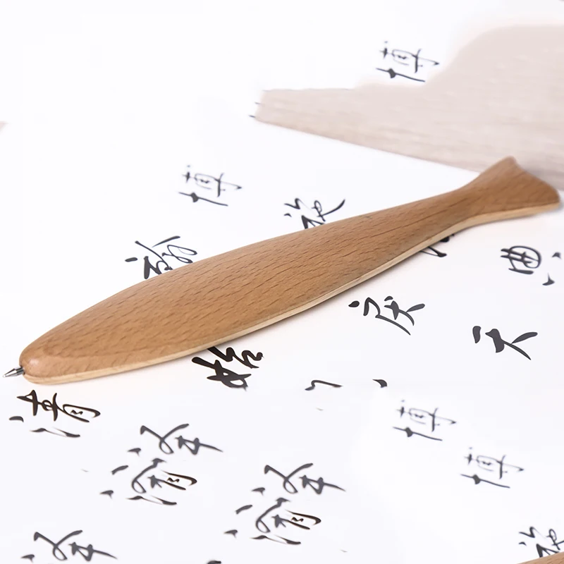 Promotional Business Gifts Wooden Pen Custom Wooden Pens Wood products processing customization Fish decoration