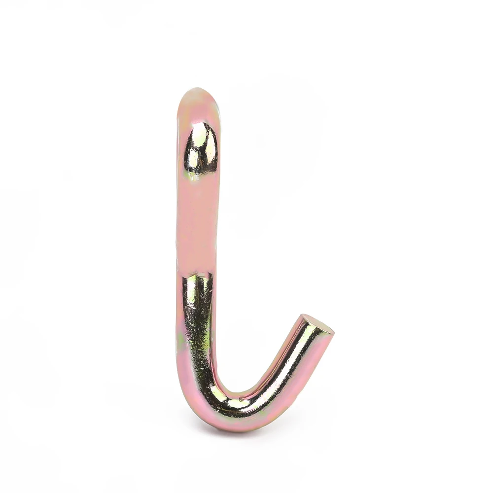 2inch 50mm Metal Single J Hook  Tie Down Hooks For Cargo Control