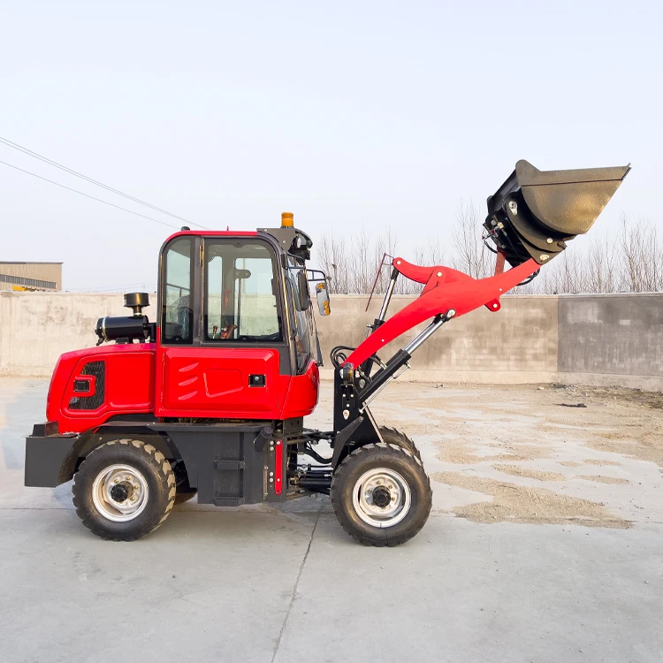 articulated new 0.8 ton  mini loader tractor zl 08 zl 10 front bucket wheel loader with air conditioner joystick