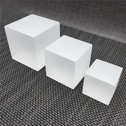Premium Acrylic Food Display Stand White Buffet Acrylic Food Display Risers Cubes 5 Sides Boxes