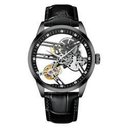 JINLERY factory direct sale hollow tourbillon customizable LOGO waterproof tourbillon mechanical watch for men