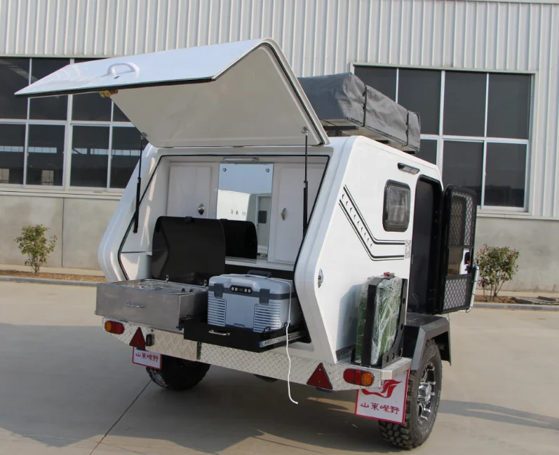 Small Size Campers Caravans With Fiberglass Toolbox