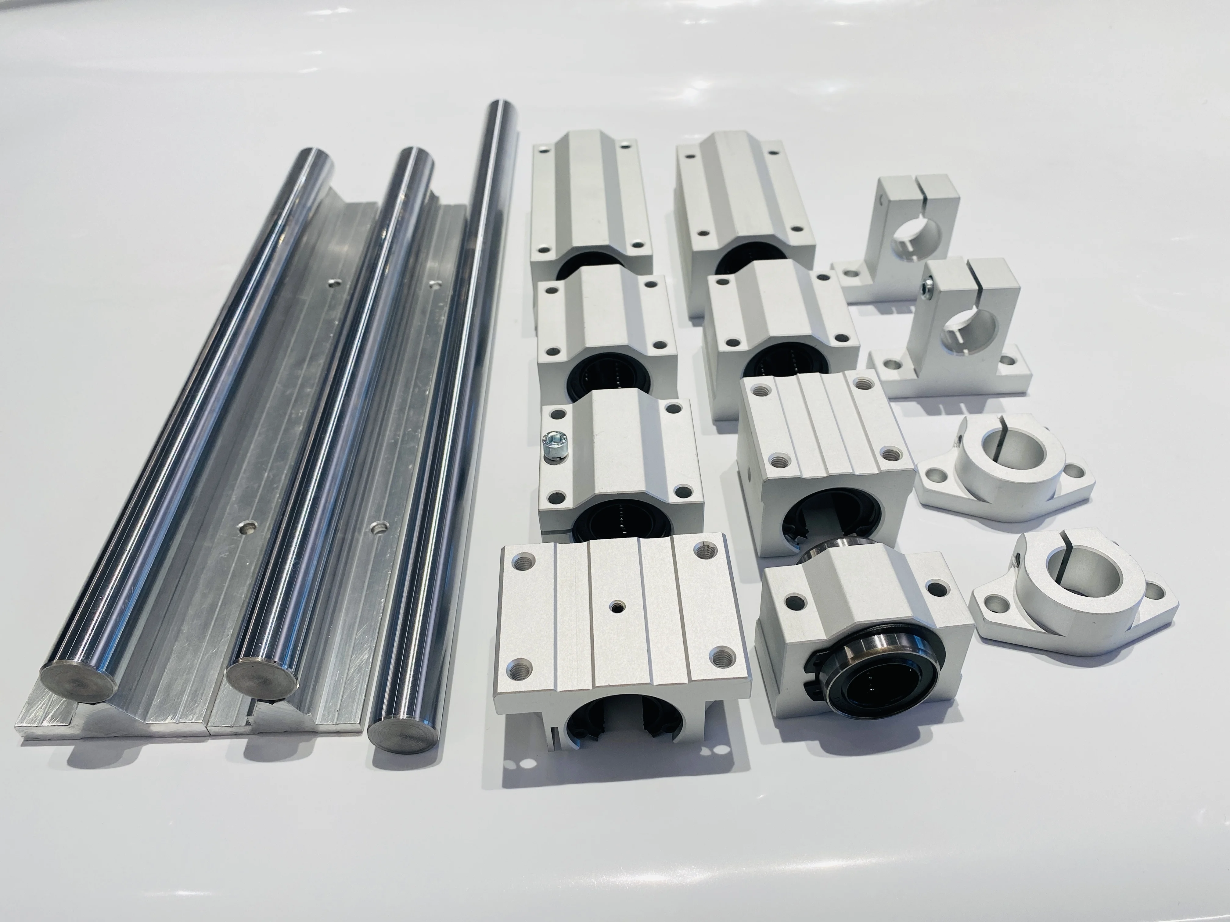 Linear Rail Guide 2Pcs SBR20 1000mm(39.4 inch)Linear Slide Rail + 4Pcs SBR20UU Bearing Linear Guide Slide Blocks for CNC Machine