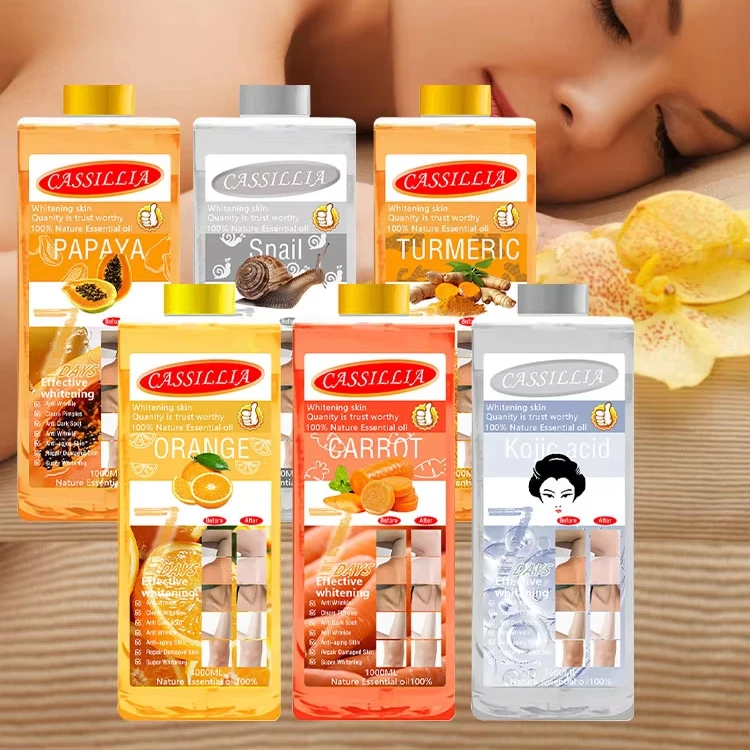 Nature Essential Oil 100% Glowing Super Whitening Skin Anti-aging Dark Spot Removal Face&Body Lightening Massage Oil