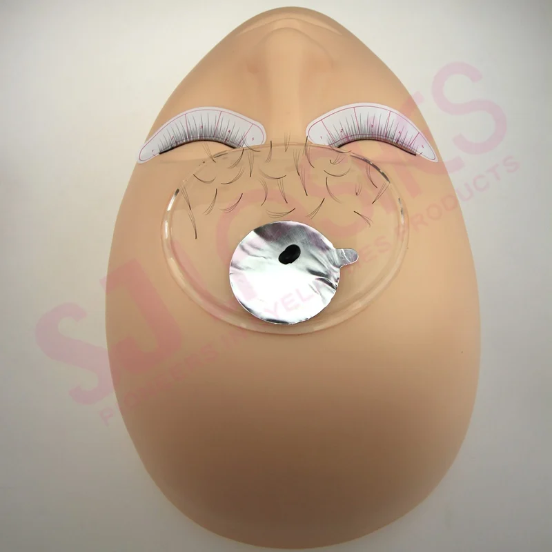 Silicone Eyelash Mannequin Head Lash Training For Eyelash Extension Beginner Practice Training Head eyelash extension mannequin