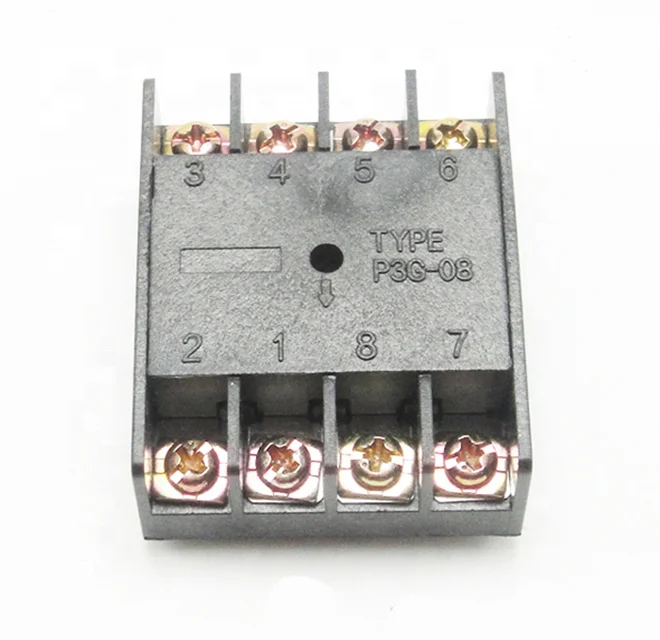 P3G-08 Relay Socket Base Relay Holder for ST3P DH48S AH3 MK2P time relay reverse wiring connection