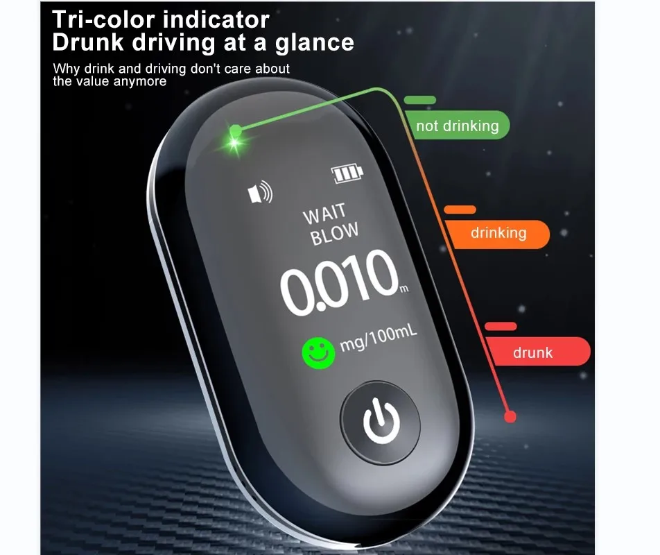 2022 Japan TFT display Alcohol Tester Breathalyser MEMS Sensor Alcohol Breath detector Alcohol testing equipment Breathalyzer