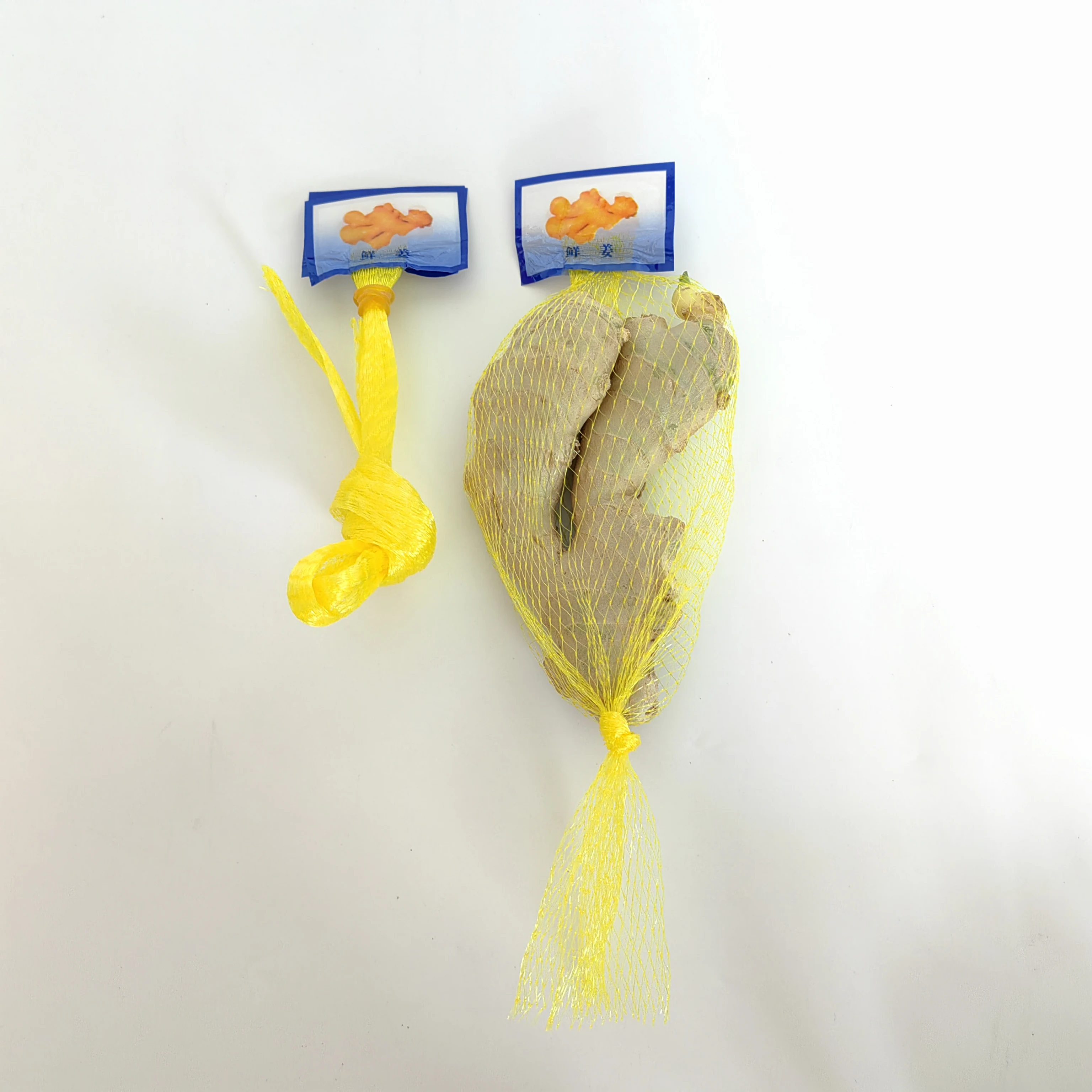 cheap and high quality PP plastic mesh bag for ginger for supermarket packaging supplies