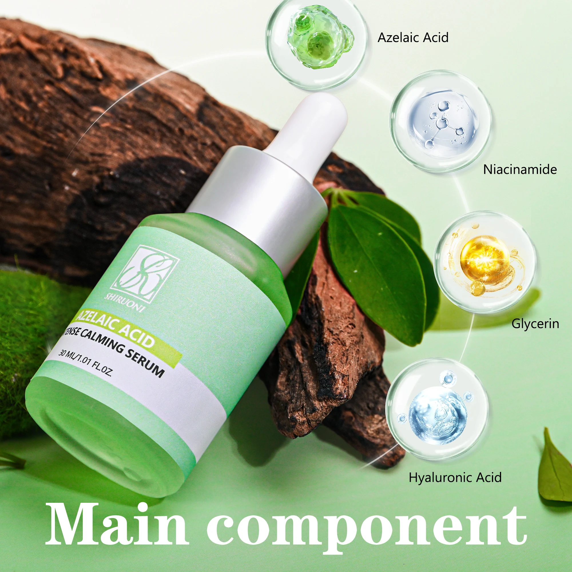 Wholesale Skin Care Organic Antibacterial And Anti-Inflammatory Whitening Freckle Removal Private Label Azelaic Acid Serum