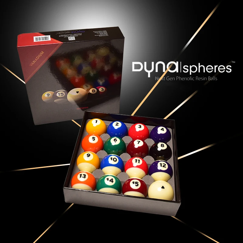 DynaSpheres Brass version 16pcs Billiard Pool Ball Set 57.2mm Billliards Accessory Next Gen Phenolic Resin Balls Bola De Billar