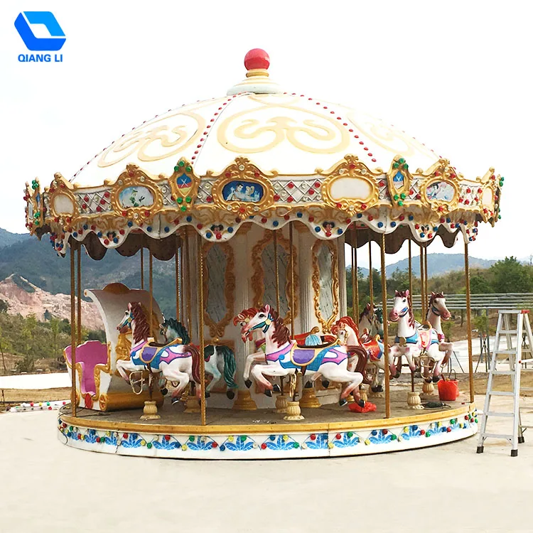 Factory Direct Sale Amusement Park Electric Large Children Carousel Horse Mechanical Game Manufacturer