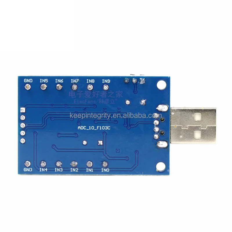USB interface 10 channel ADC module 12Bit AD sampling data acquisition UART communication STM32 board