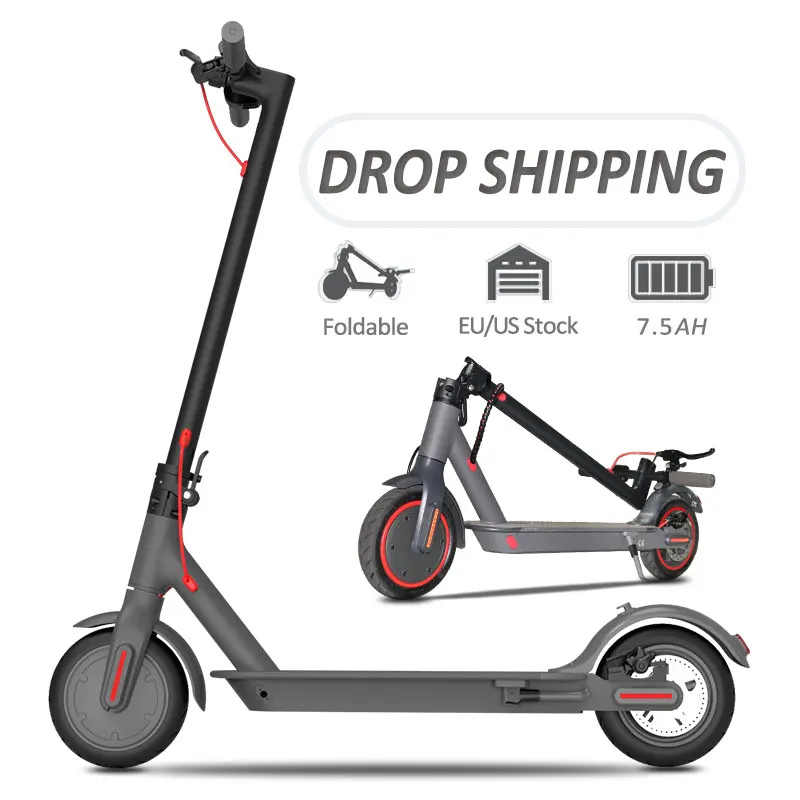 Drop Shipping Europe Warehouse 2 Wheels Folding Trotinet Electric Electro Mi Foldable 350W Electric Scooter