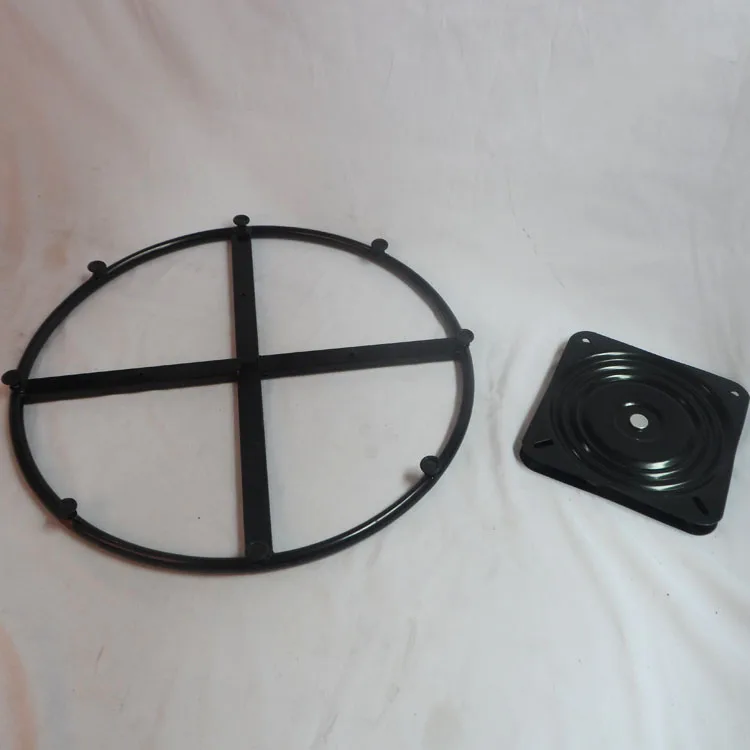 Metal swivel plate with round iron circle for big sofa