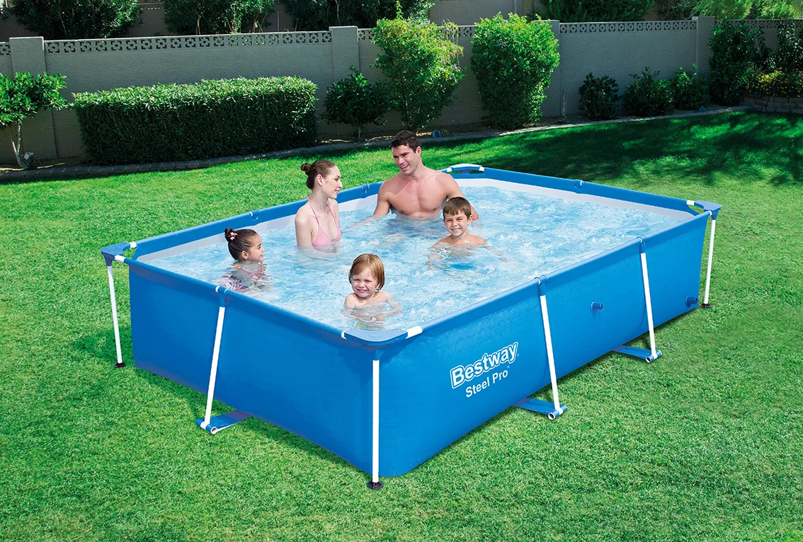 Bestway 56403 piscina pvc материал семейное удовольствие съемный Открытый Портативный Прямоугольный плавательный