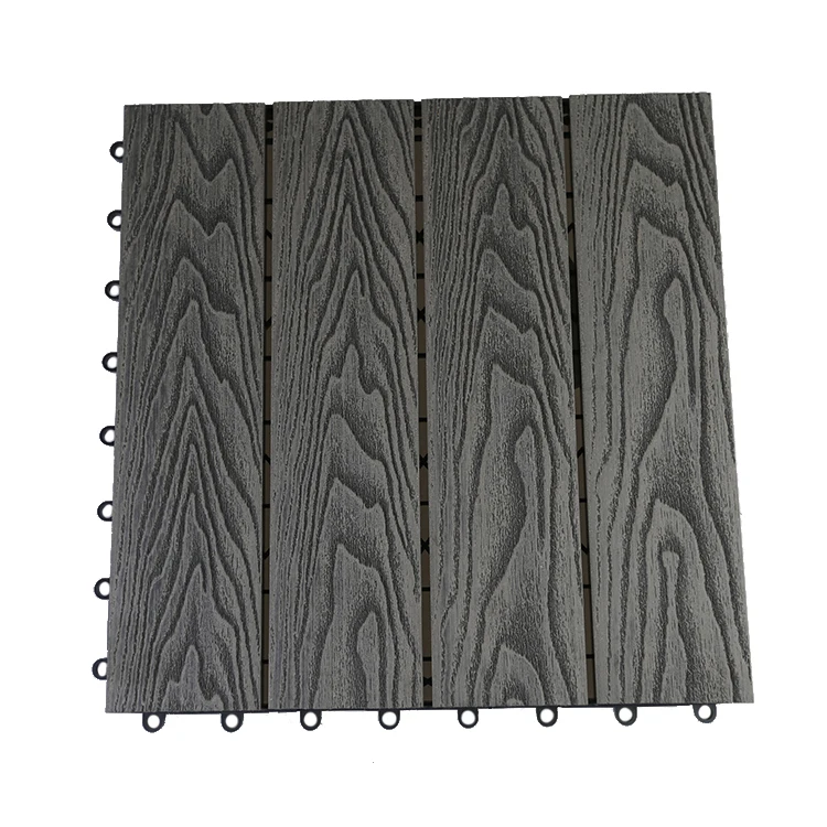 
China Manufactory pool deck tiles wpc tile interlocking outdoor 