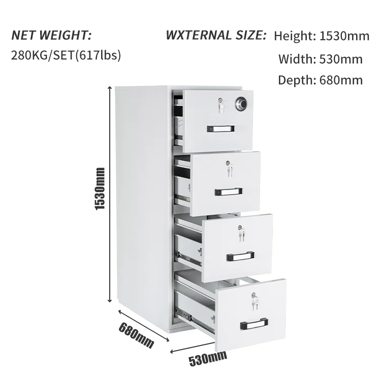 steel drawer cabinet  fireproof filing storage cabinets metal file cabinet
