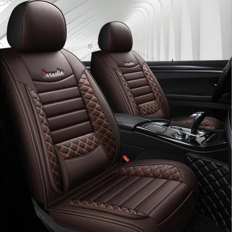 Luxury universal size New Design all season pu leather Full Set Car Seat Covers