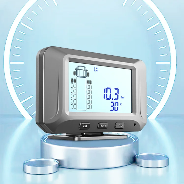 Car Tpms Tire Pressure Monitoring System Hd Digital Lcd Display Auto Alarms Wireless External Sensors Tpms