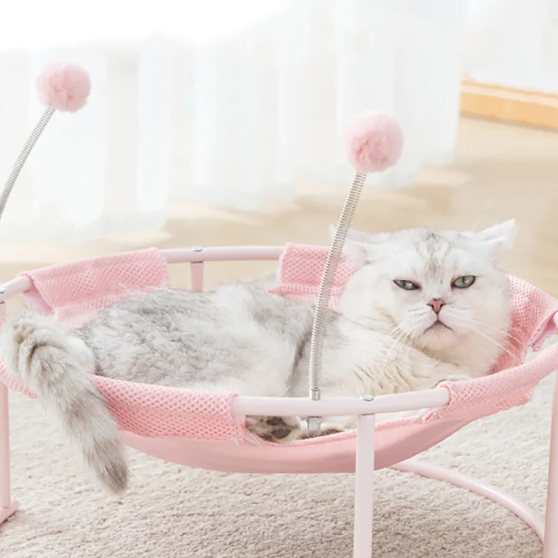 45cm metal cat hammock floor breathable mesh cloth hammock for cats