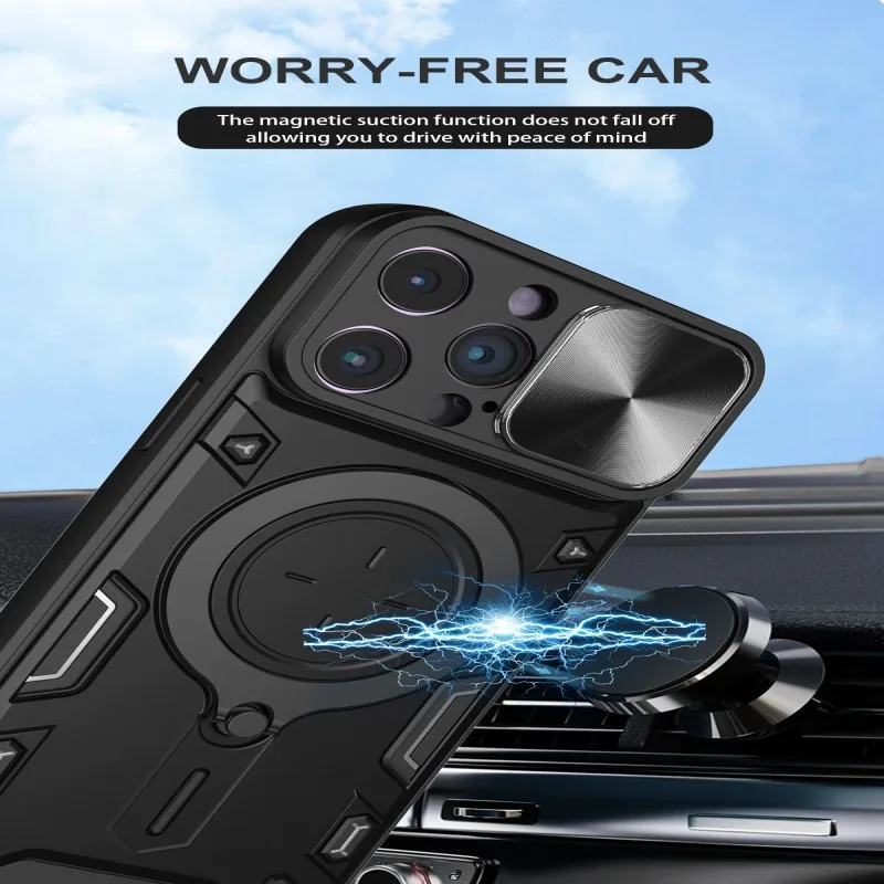 Магнитный кронштейн Push Pull объектив подходит для Samsung S23 Ultra чехол телефона металлический полностью