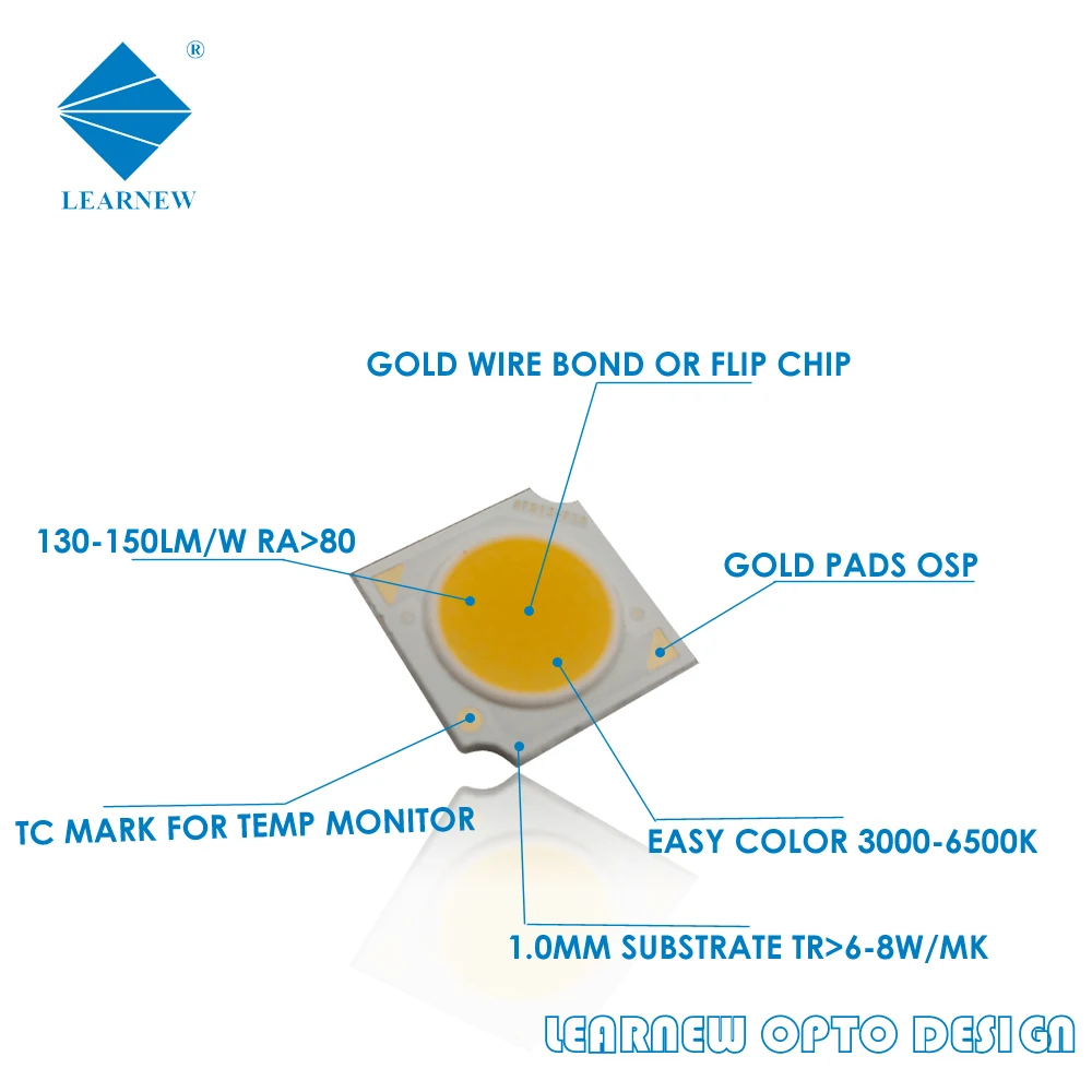 Заводская цена 3 Вт 5 7 9 12 15 20 флип-чип COBchip high CRI led cob чипы