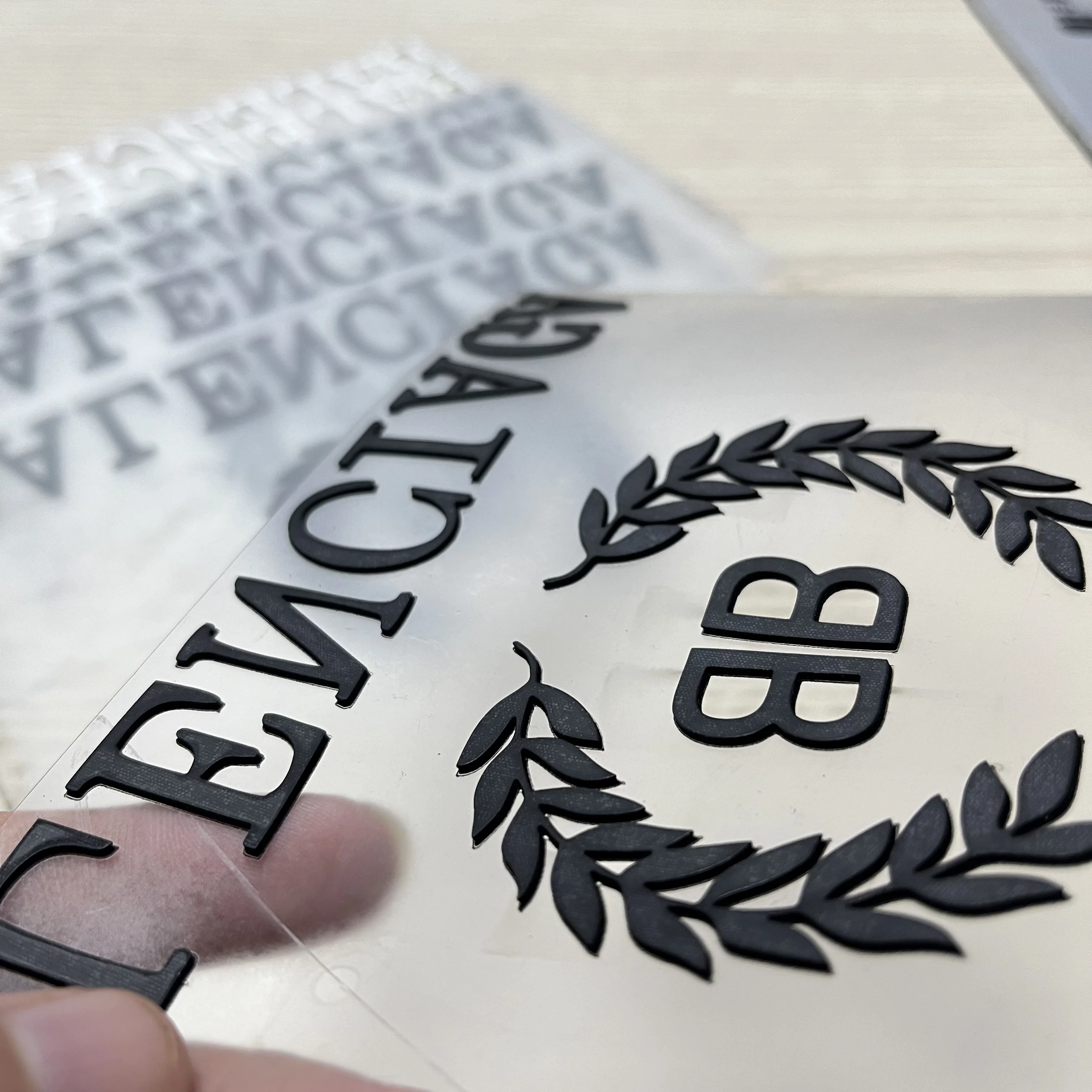 ODM OEM Custom High Quality 3D Silicone logo Heat Transfer Printing Silicone Sticker Heat Transfer for Clothes